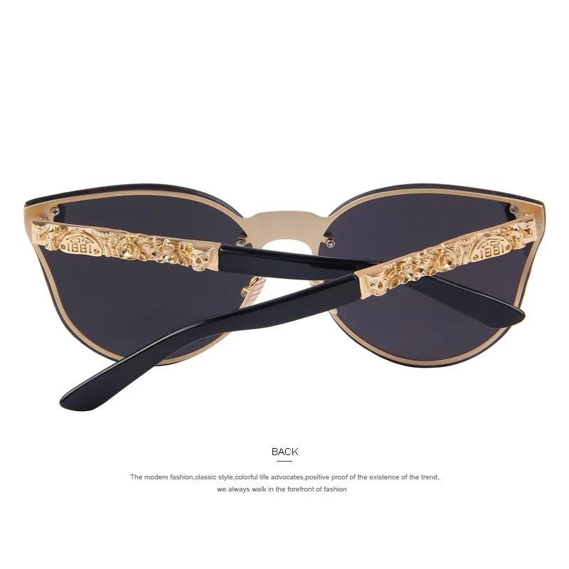 MERRY'S Fashion Women Gothic Eyewear Skull Frame Metal Temple Oculos de sol UV400 4