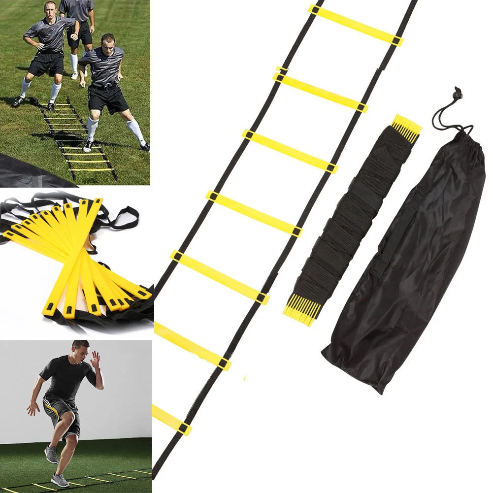 10 Rung 15 Feet 5M Foldable Agility Ladder for Soccer Football Sports
