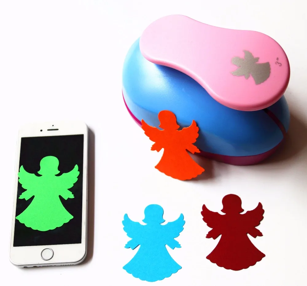 Super Large 3'' ( 75mm) angel Design eva foam punch paper puncher