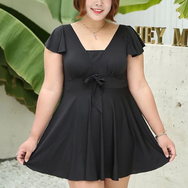 {Excellent|Wonderfull|Very Good|Very Recommended} Swimsuit Women Cute Loose Plant Print High Waist Short Sleeve Sexy Casual Soft Comfortable Swimswear Solid Beach One piece Dress Limited Offers