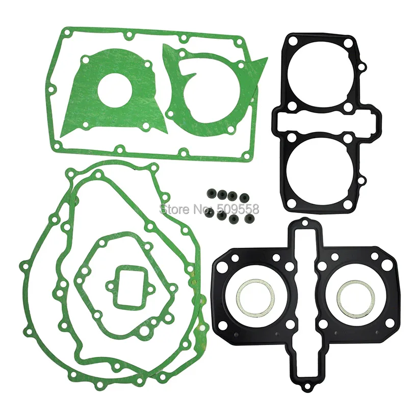 Online LOPOR para Kawasaki KLE500 1985 1995 Kit de junta del motor cilindro parte superior del cárter del estator cubierta de embrague de escape juntas sellos conjunto