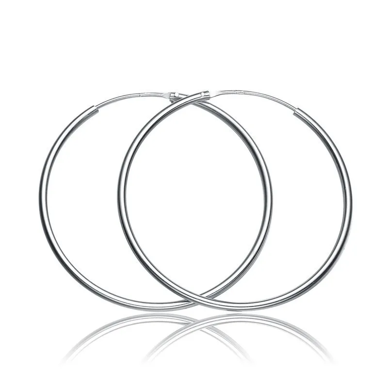 

Simple Concise Elegant Women 925 Sterling Sliver Hoop Earrings
