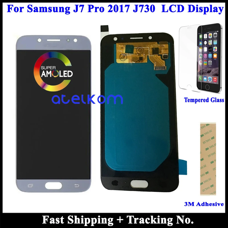 100% протестированный AMOLED ЖК дисплей для SAMSUNG J7 2017 J730 LCD Pro Samsung сенсорный экран