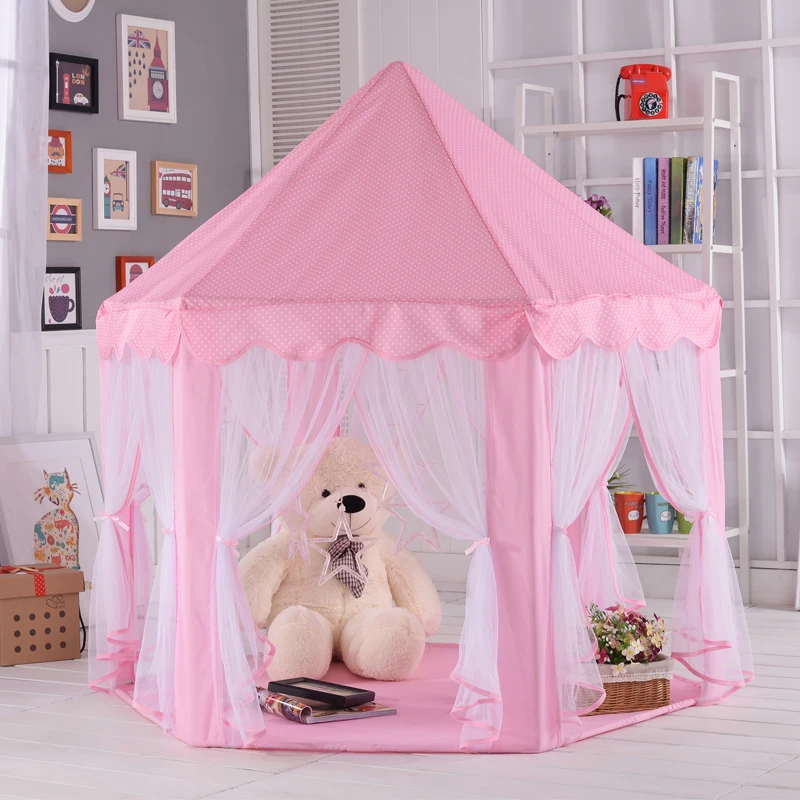 

Portable Princess Castle Tent Children Activity Fairy House Funny Indoor Outdoor Playhouse Play House Kids Gifts Toy Tents