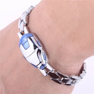 

7 Style Marvel Series Iron Man The Hulk X-MEN Bracelet Men Women Bangles Black Alloy Logo Charms Wristband Bracelets Fans Gift