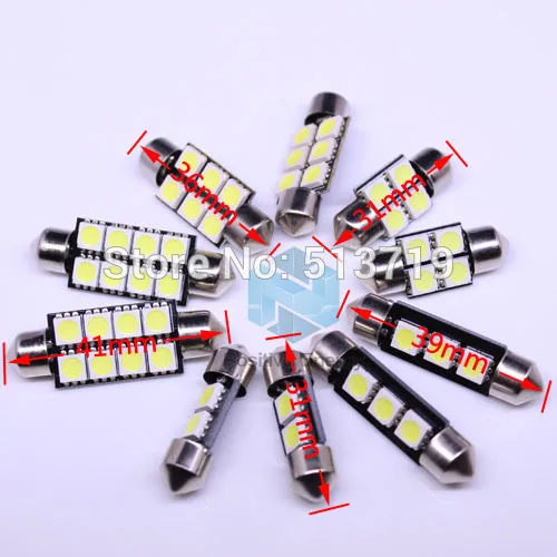 2014 new 5Set 41/39/36/31 5050 SMD LED White Car ...