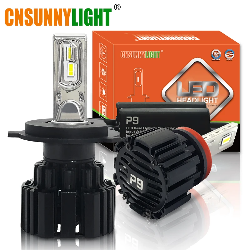 

CNSUNNYLIGHT Car Headlight LED H7 H11/H8 9005/HB3 9006/HB4 9012 D1/D2/D3/D4 H4 H13 45W 6800Lm/Bulb Brighter than HID Xenon Light