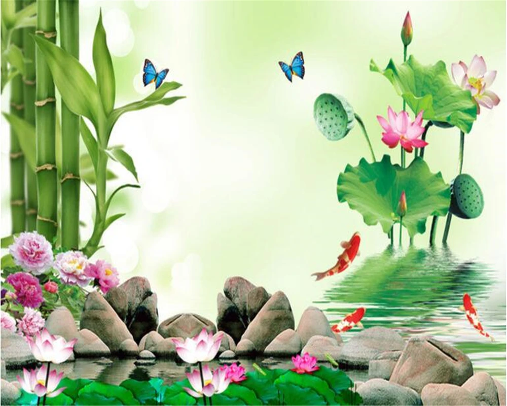beibehang custom interior decoration painting tv bedroom background