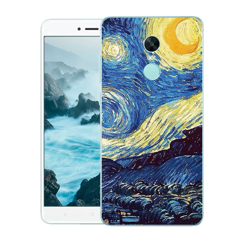 Мягкий силиконовый чехол для Xiaomi Redmi Note 4X 5 дюйма задняя крышка защитный Модный с