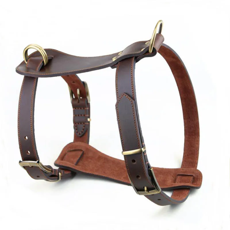 100 Handmade Genuine Leather Dog Harness Step In Walking Training
