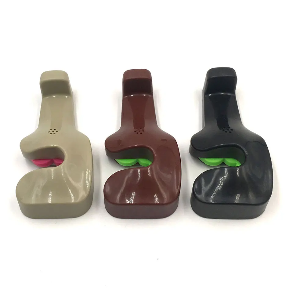 2pcs Car Seat Seat Headrest Hanger Hooks for Hanging Cloth Bags Universal Auto Organizer Car Back Seat Mount Hook Holder Clips (2)