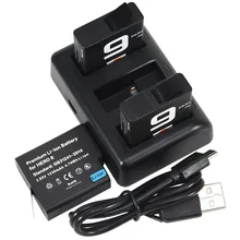 DSTE ahdbt-601three Порты USB Зарядное устройство с 3 шт. 1230 мАч Батарея для GoPro Hero 6 черный Камера Gopro Hero 6 батарея