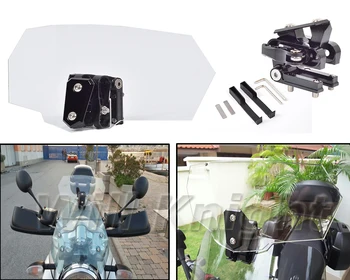 

Transparent Adjustable Windscreen Touring Wind Deflector Variable Spoiler for BMW R1100S R1200GS K1200 Triumph Tiger Explorer