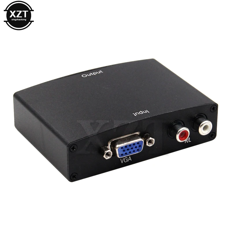 VGA+R/L to HDMI Converter Box VGA to HDMI HD HDTV Video Converter