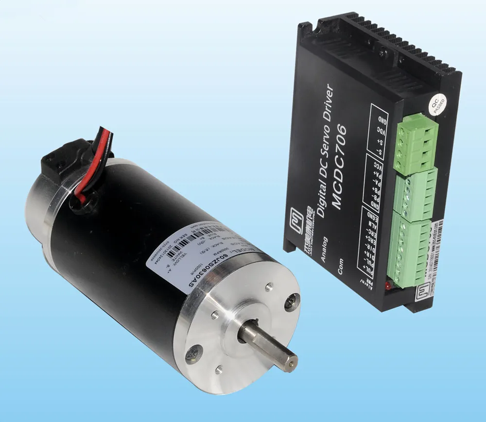 60W 24VDC 3000rpm 0.2N m cepillado DC Servo controlador de Motor kit de