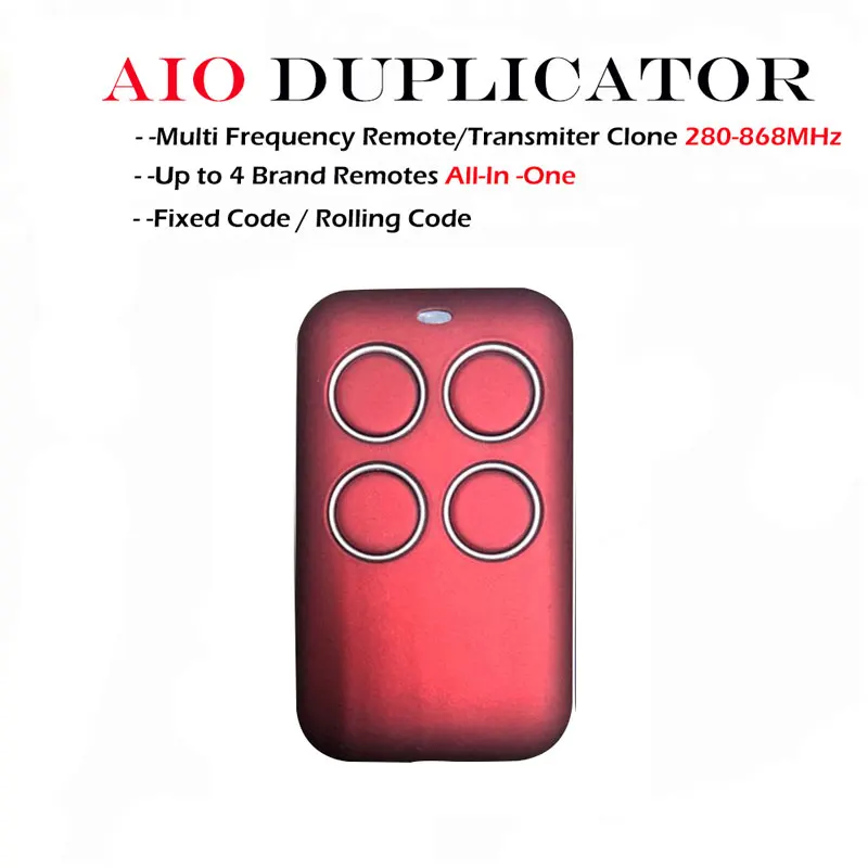

Auto Scan Multi Frequency 280-868MHz AIO Duplicator Replacement Gate Garage Door Remote Control Rolling code