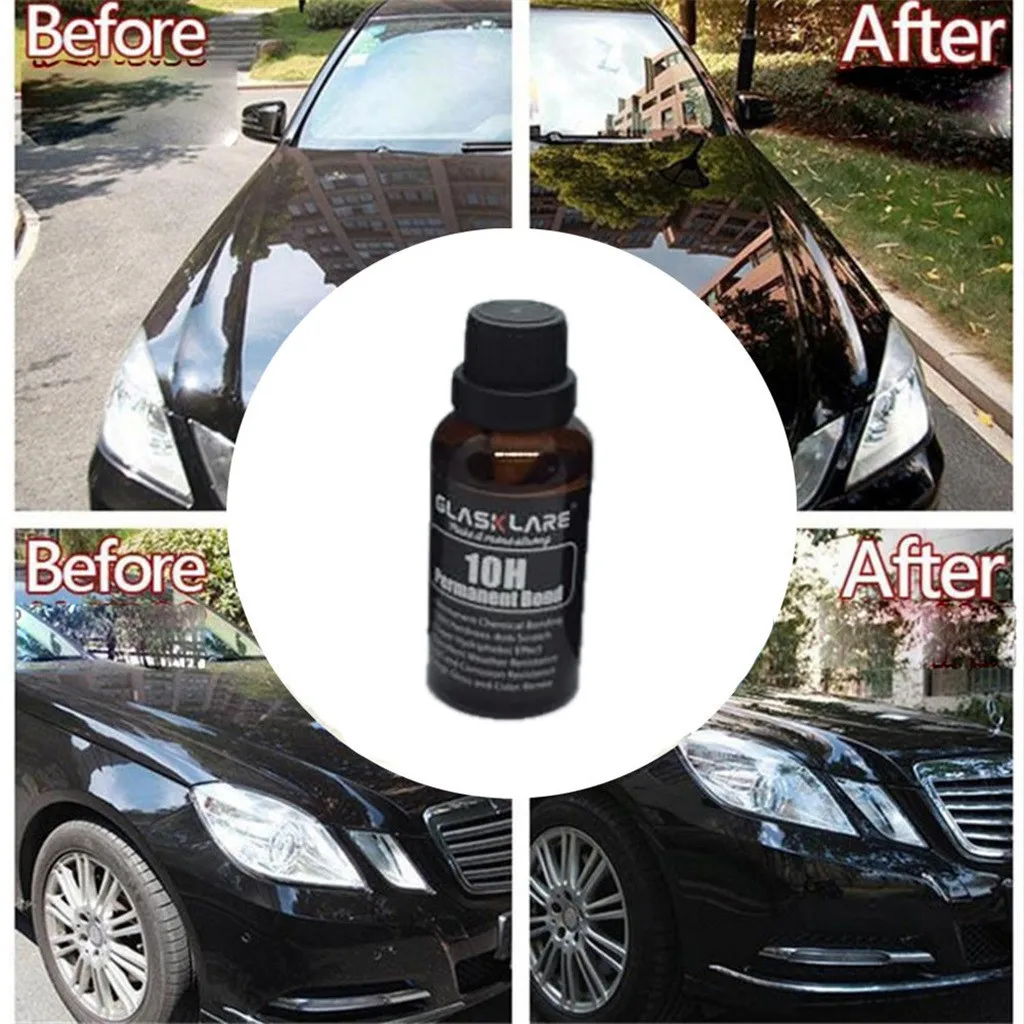 

10H 9H Black bottle 30ml Car Headlights Oxidation Liquid Ceramic Coat Super Hydrophobic Glass Coating Cleaning Polish#8
