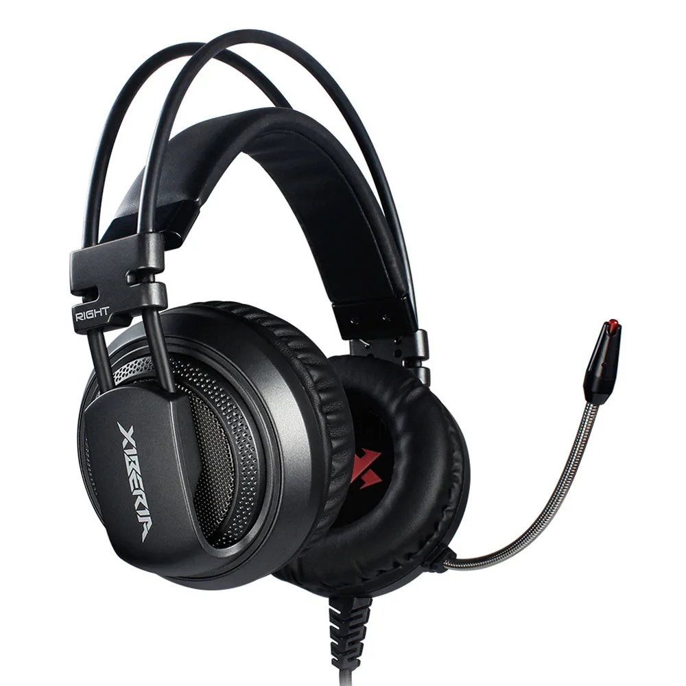 XIBERIA V10 PC Gamer Gaming Headset Casque with Microphone LED Lights Stereo Heavy Bass Game Headphones for Computer Game (2)