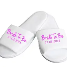 Пользовательские Дата Свадьба невесты невеста горничной honoer Шлёпанцы для женщин куры девичник Шлёпанцы для женщин партия выступает Подарки