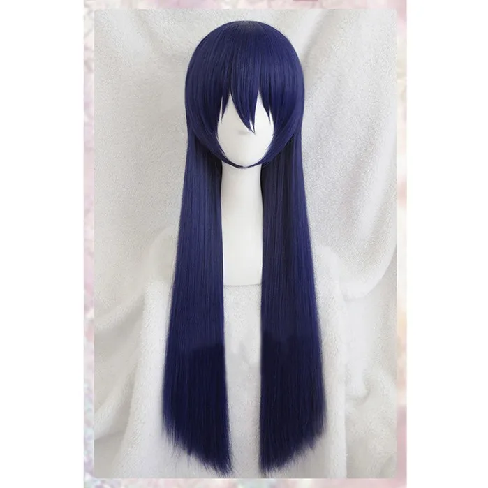 Отлично! Парик для косплея Love Live Sonoda Umi длиной 80 см прямой смешанный синий