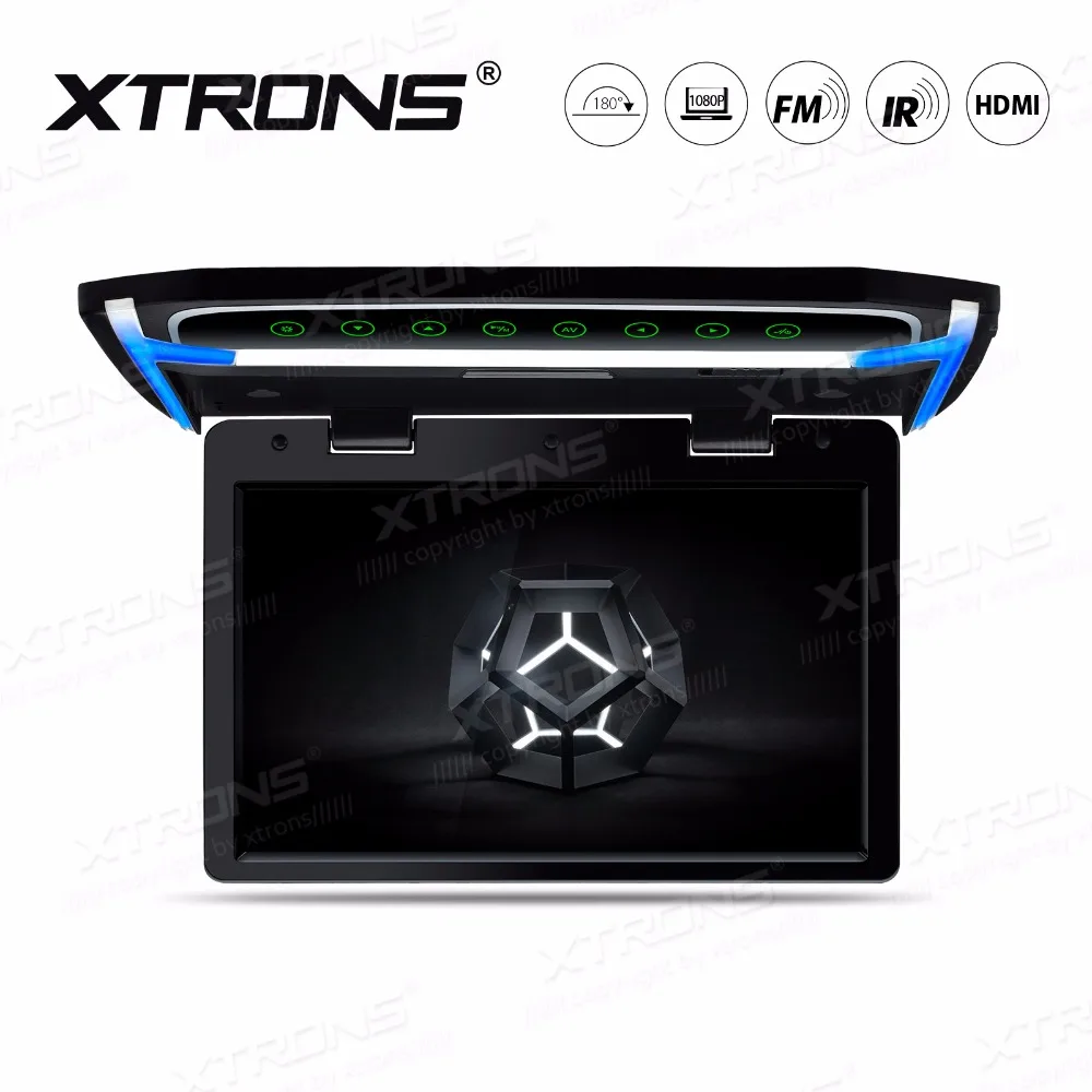 XTRONS 10," монитор 1080P видео HD Разрешение цифровой TFT экран широкий экран ультра-тонкий автомобильный крыша монтируется HDMI USB SD AUX IR FM
