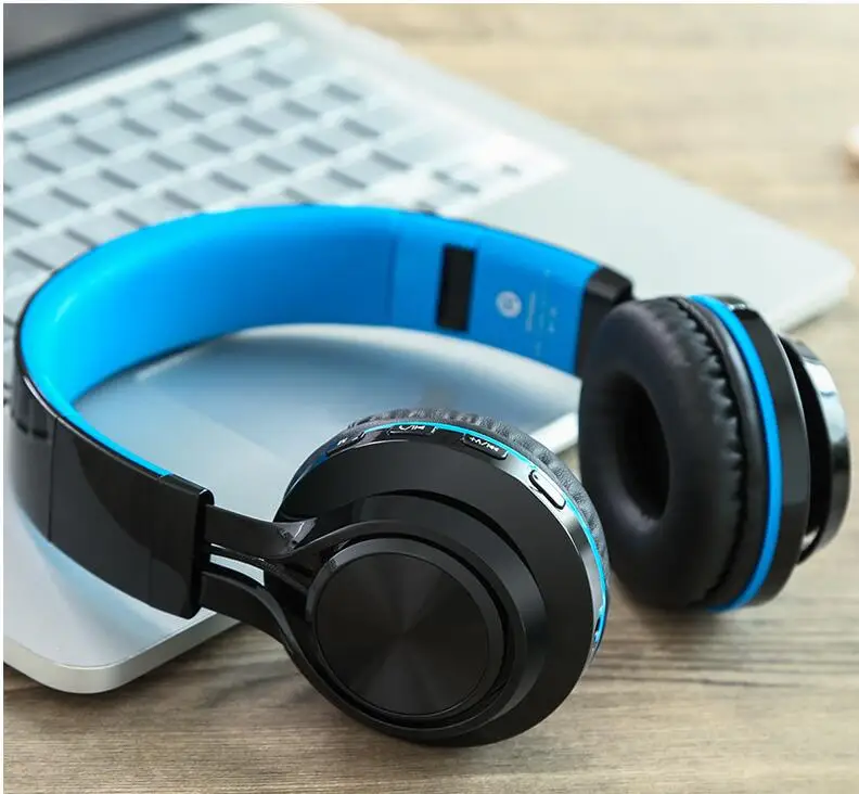 Беспроводные наушники, Накладные наушники Bluetooth 4,0, складная стереогарнитура со встроенным микрофоном, поддержка sd-карты для мобильного телефона