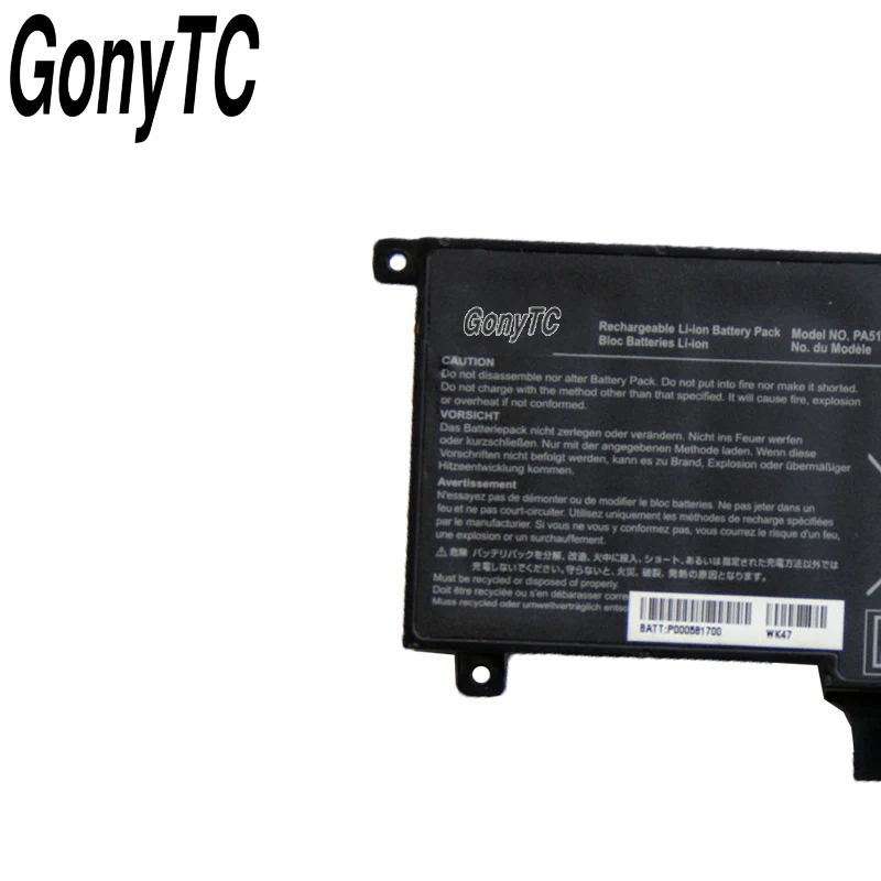 GONYTC PA5107U PA5107U-1BRS Батарея для Toshiba Satellite L45 L45D L50 S55 P55 L55 L55T P50 P50-A P55 S55-A-5275