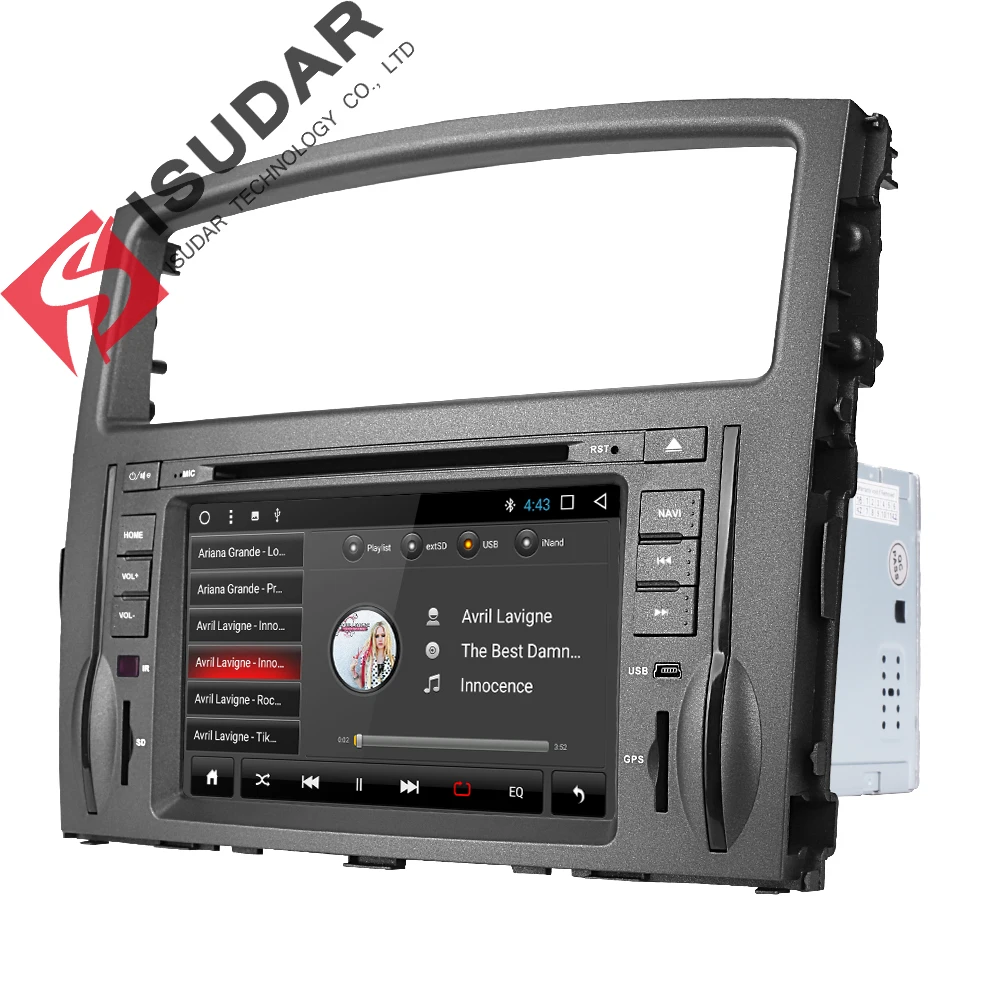 Isudar Автомобильный мультимедийный плеер 2 din для автомобиля DVD android 7.1.1 7 дюймов