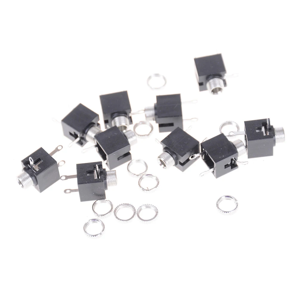 10Pcs 3.5mm Female Audio Connector Jack Panel PCB 3 Pin DIP Headphone Jack Socket Wholesale Wholesale