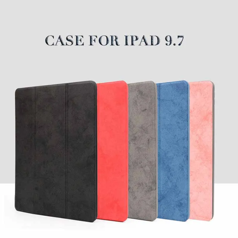 

Vintage Smart Case For iPad 2018 9.7 2017 Pro 9.7 with Pencil Holder Silicone Soft Cover for Apple iPad Air 2 / 9.7 2018 Case