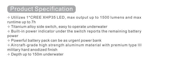 NITESUN DIV20S фонарь для дайвинга CREE XHP35 Светодиодный max 1500LM подводный 150 м Водонепроницаемый Подводное плавание дайвинг свет аккумулятор