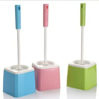 

High-grade Clean Toilet Brush With Bottom Toilet Brush 3 Colors Creative Soft Toilet Wipe, Toilet Brush Set