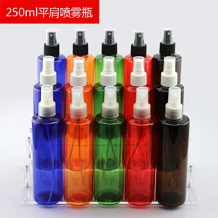 Cosmetics Packing Bottle 250ml Fine Fog Beauty Skin Care Waterline Flat Shoulder Plastic Spray Empty 10pcs/lot | Красота и здоровье