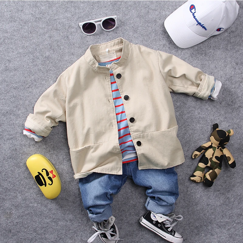 90-130cm new spring fashion style boys windbreaker jacket kids handsome wind coat children spring autumn jacket