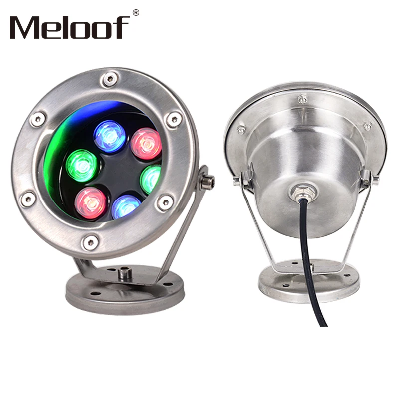 

Newest LED Fountain lamp 3W 6W/12W/18W/24W Red Green Blue IP68 LED Underwater Aquarium RGB Spot light lamp 24V AC DC