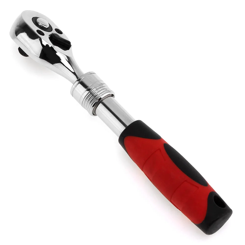 

Torque Wrench Cr-V Flexible Ratchet Wrench 1/4" Allen Key Length Adjustable 72 Teeth Ratchet Spanner Wrench Hand Tools