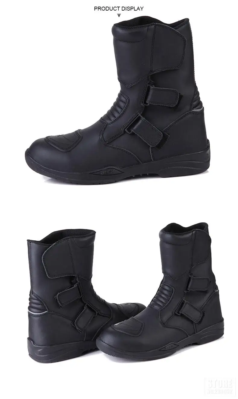 Genuine Black Leather Waterproof Motorcycle Boots »