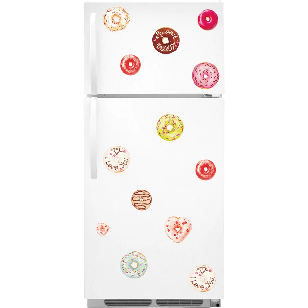 Bread Cupcake Donut decals Cartoon Wall Art DIY Color Vinyl Wall Sticker For Baby Kid Bedroom Self Adhesive Wallpaper Home Decor (3)