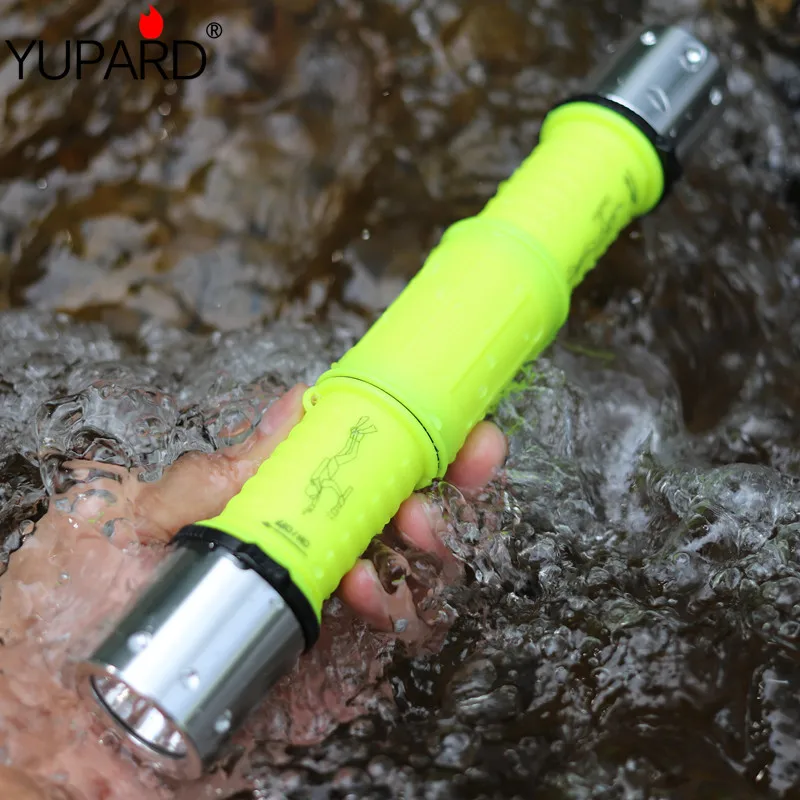 

YUPARD Q5 LED diving Underwater diver Waterproof white yellow light double head Flashlight Torch lamp outdoor camping torch
