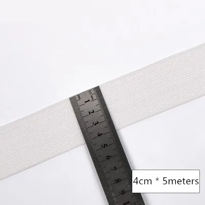 45mm White x 1meter 1 м золотые и серебряные высокие эластичные ленты 3-60 мм черно-белая Резиновая лента линия спандекса лента для шитья обшивка поясная лента аксессуары для одежды - Цвет: 45mm White x 1meter
