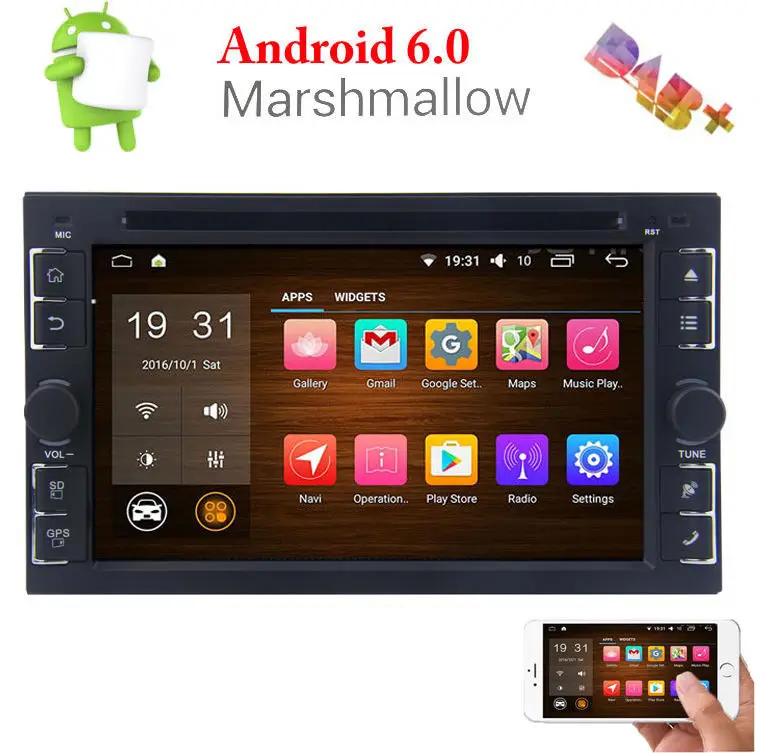 Discount Eincar Android 6.0 car styling Double Din Car CD DVD player in dash Car Stereo Radio GPS support Wifi 3G OBD2 HD Miror Link BT 0