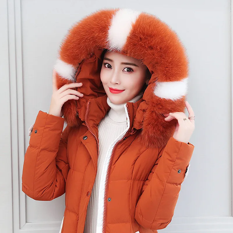 Perfect New Winter down jacket women Lengthen parka Fox big fur collar Hooded coat female Plus size Thicken high quality down coats 2199 4