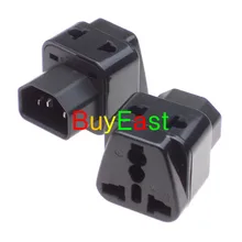 2 х Универсальный чтобы IEC320 C14 штекер Адаптер 2 на нескольких Выход Порты и разъёмы AC 250 В 10A PDU IEC320 C13 чтобы C14 plug