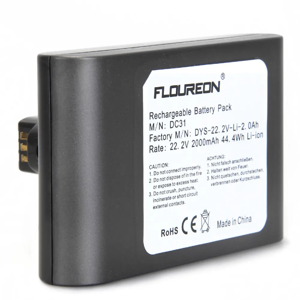 FLOUREON 22,2 V 2000mAh аккумулятор для Dyson DC31 DC34 DC35 пылесос 917083-01(не подходит для серии B) li-ion