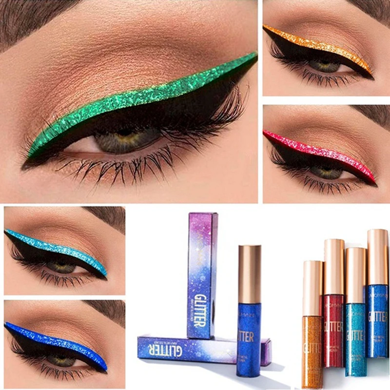 Professional Glitter Eye Shadow Stick Sequin Single Color Shimmer Flash Easy to Wear Makeup Eye