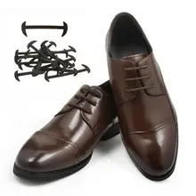 Модные 12 шт./компл. 3 см/4 см/5 см шнурки без галстука эластичные силиконовые кожаные шнурки для мужчин и женщин все подходят ремень деловые туфли