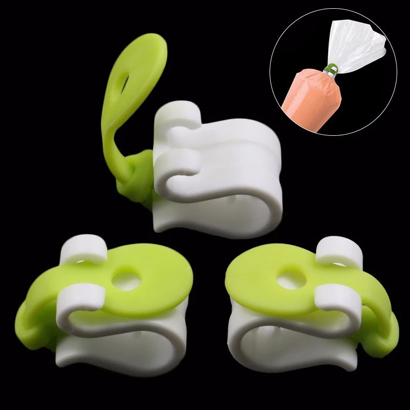 3PCS/Set Icing Bag Clips Sealing Piping Decorating Bag Buckles Reusable