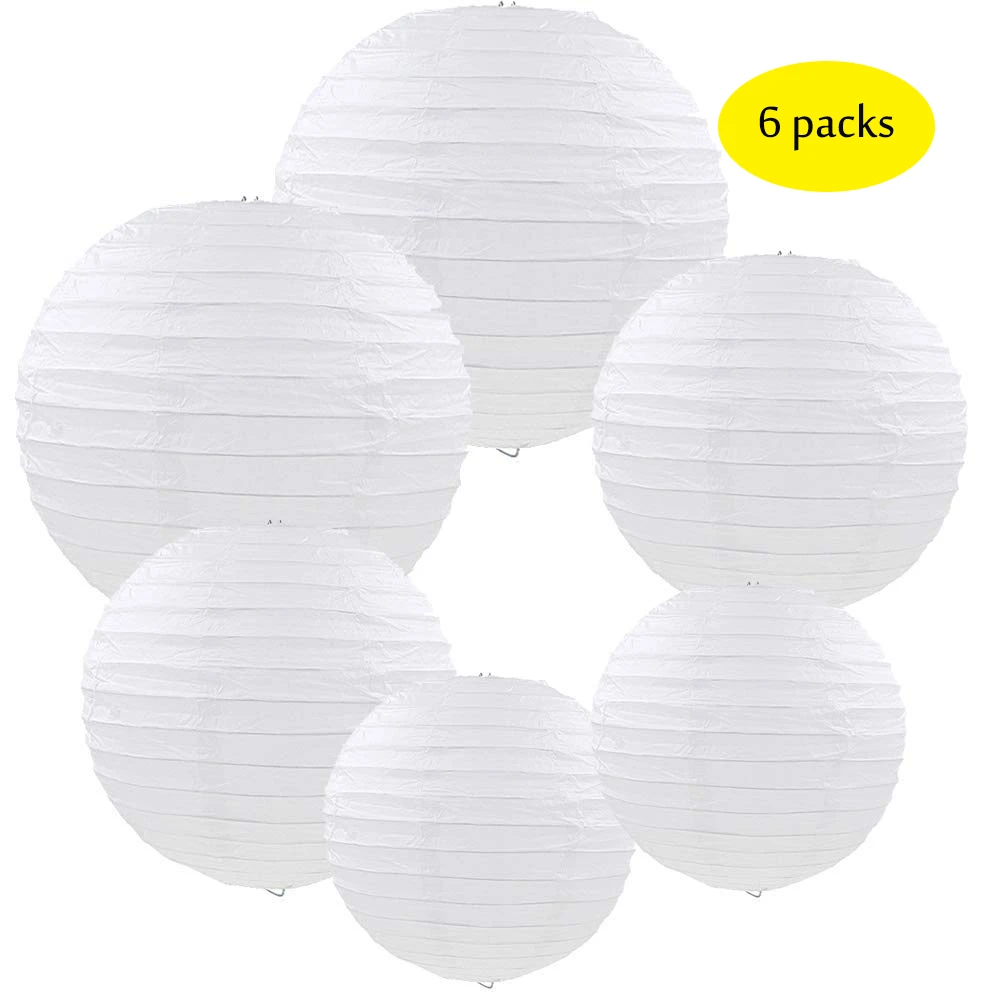 Uonlytech Lot de 12 lanternes chinoises en papier en forme de c/œur 90 * 80cm Papier ignifuge Taille 1