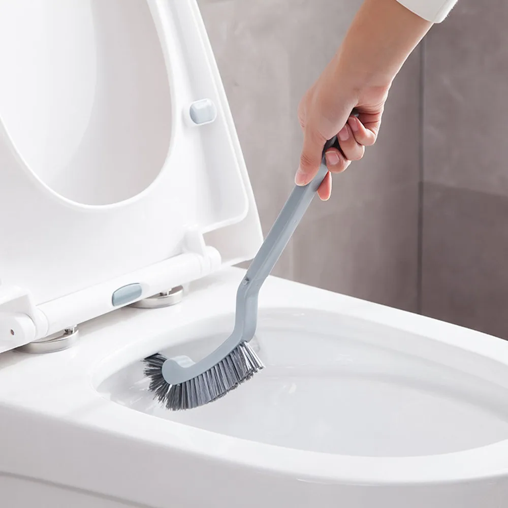 

Practical Bathroom Long handle Bathroom brush Stainless Steel Long Handle Wash Toilet brush wall mounted Flexible Bathroom brush