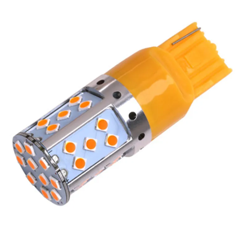 2 шт. без резистора нужен Желтый Янтарный 35 эмиттер 3535 LED 7440 T20 Светодиодные лампы
